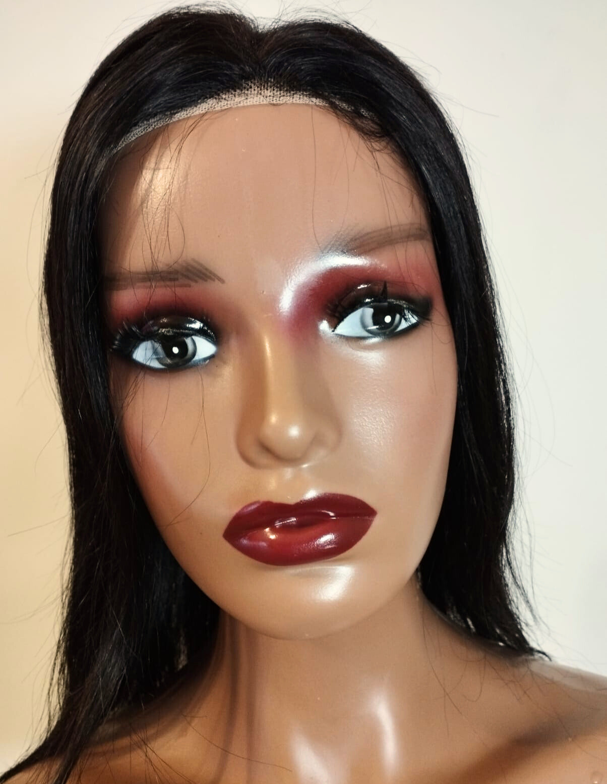 💎 Perruque lisse 18 Pouces – 100% Cheveux Humains Vietnamiens – Noir Naturel