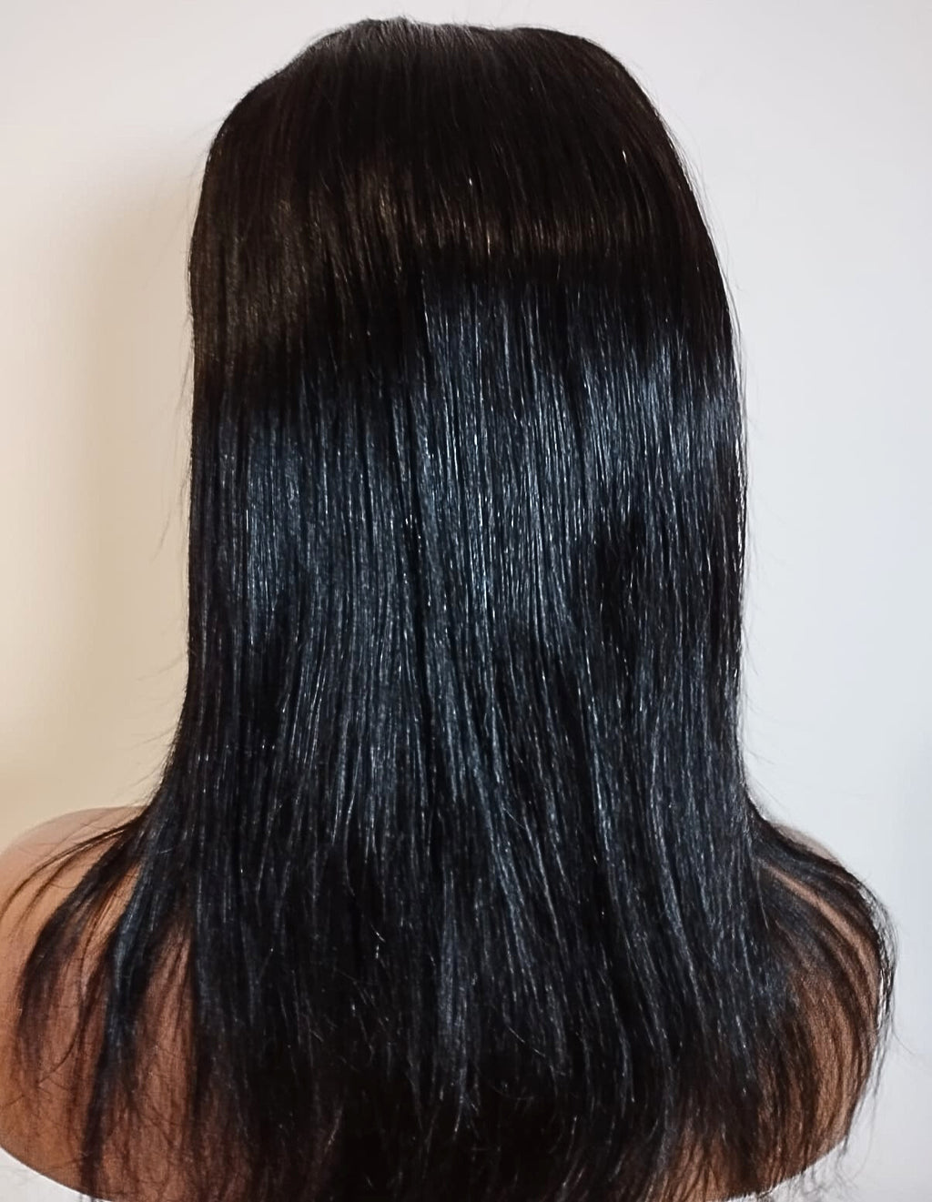💎 Perruque lisse 18 Pouces – 100% Cheveux Humains Vietnamiens – Noir Naturel